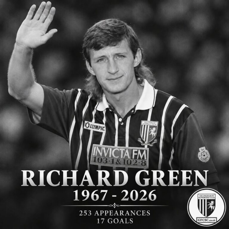 Richard Green Obituary, Death - Former Gillingham FC Captain Dies at 58